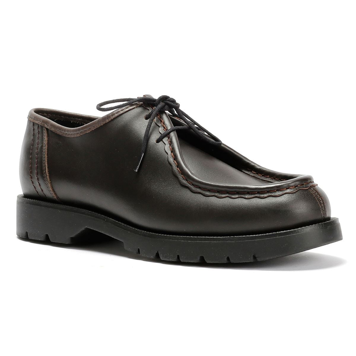 Kleman Padror Chaussures En Cuir Pour Hommes Brunes À Lacets