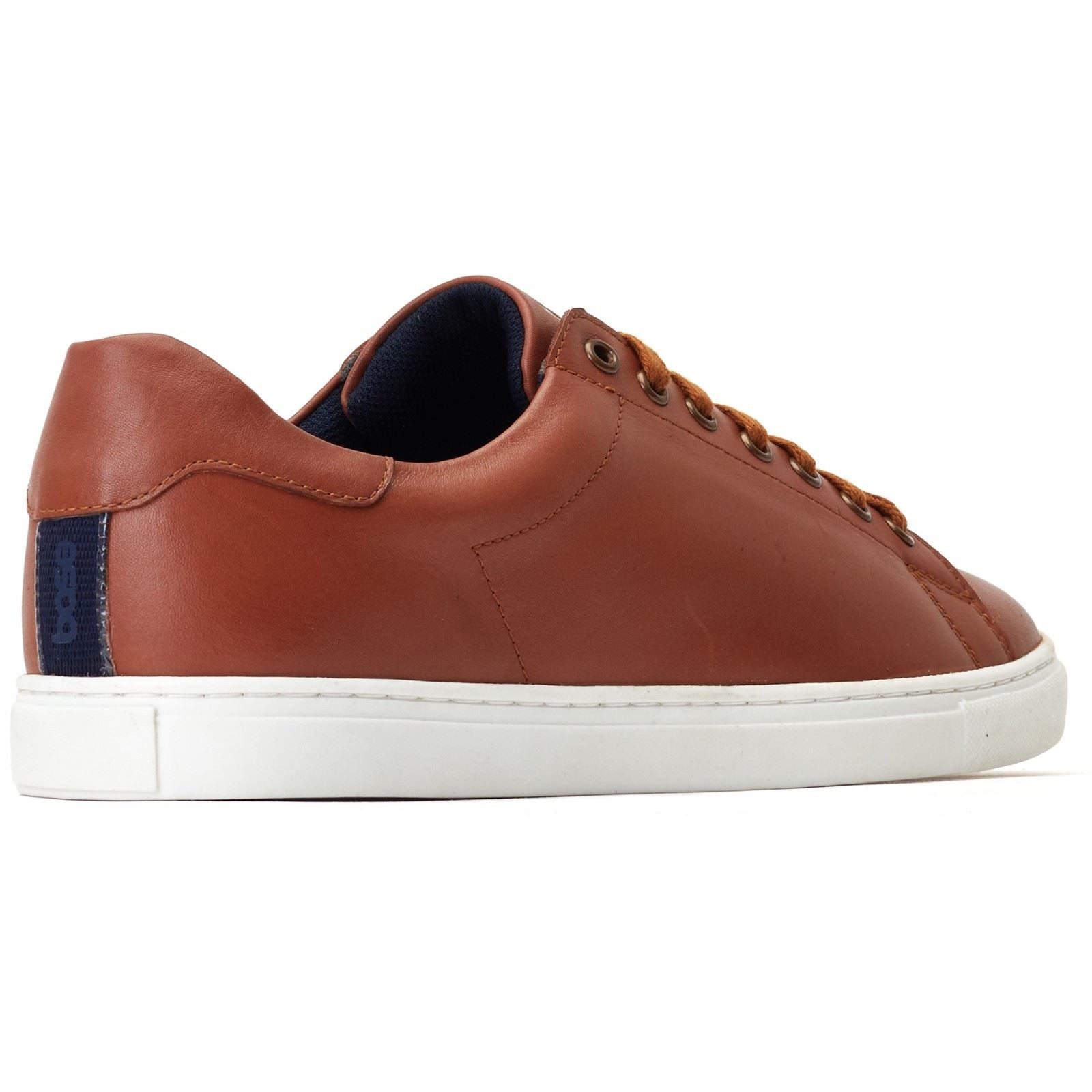 Base London Tucker Baskets Pour Hommes En Cuir Brûlé.