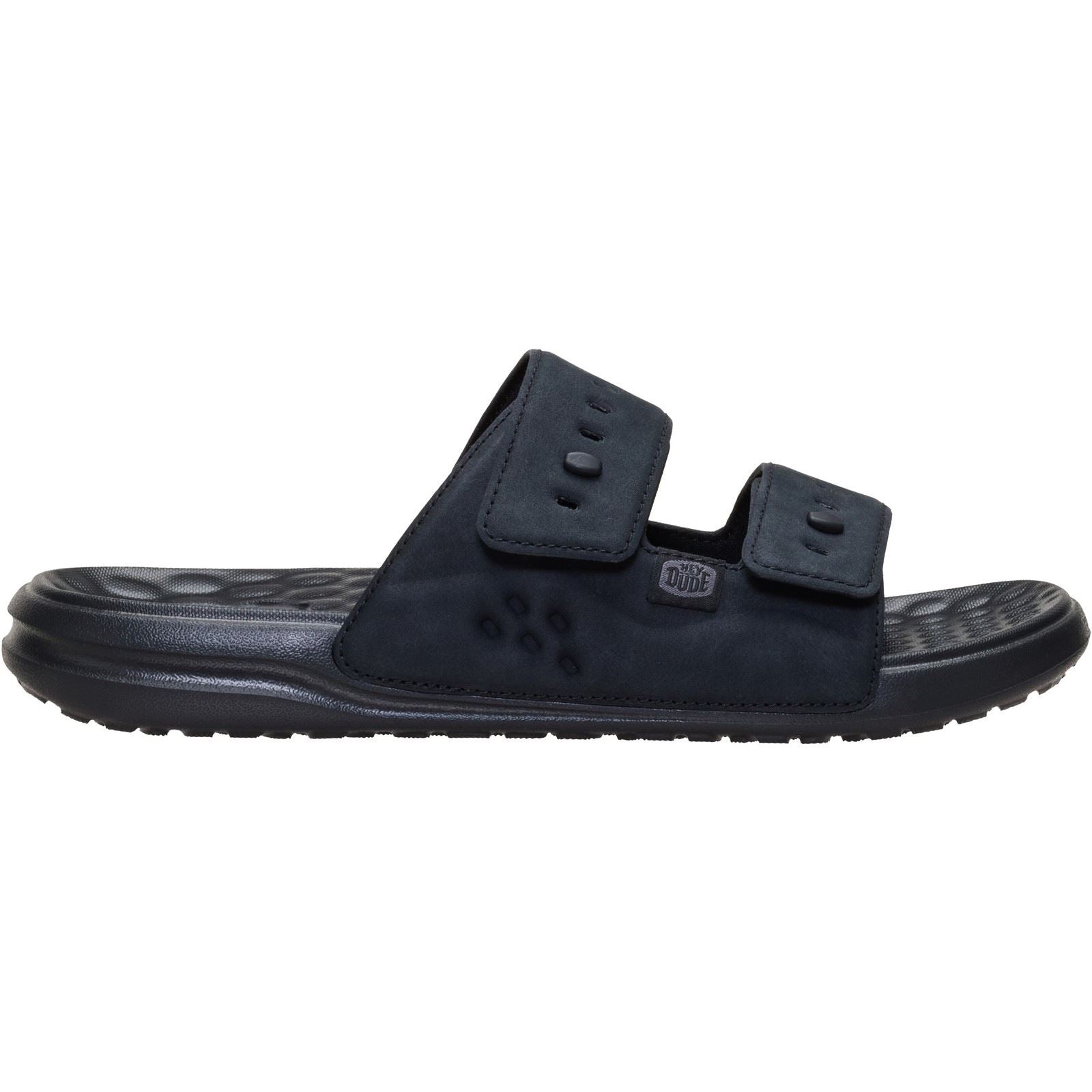 HEYDUDE Wave 2 Strap Sandales Noires/Noires Pour Hommes En Polyuréthane