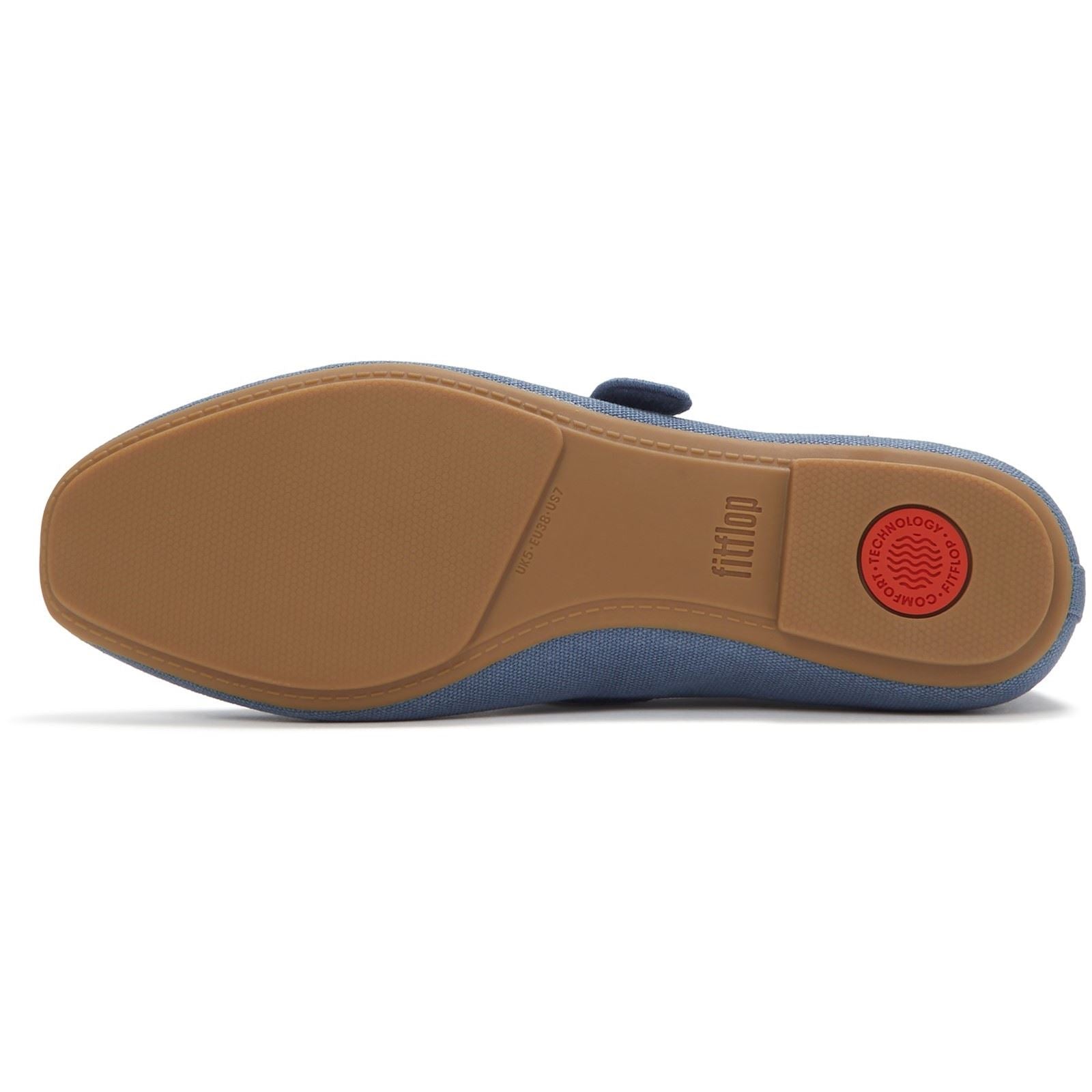 Fitflop Delicato Wave-Edge Chaussures En Polyester Pour Femmes Cosmic Blue