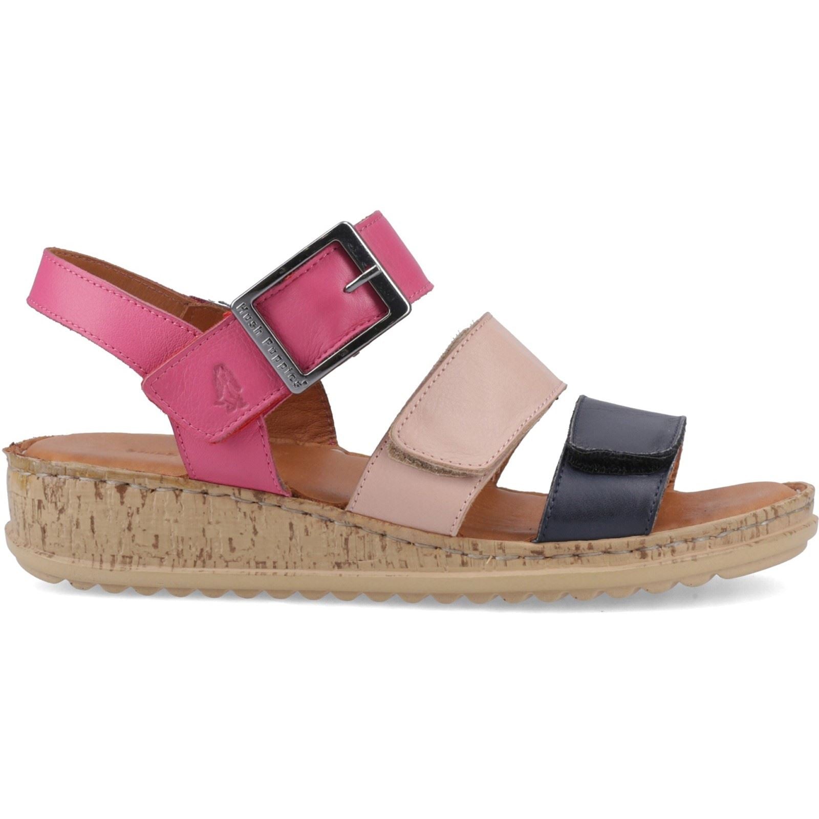 Hush Puppies Eliana Sandales En Cuir Fuchsia Pour Femmes