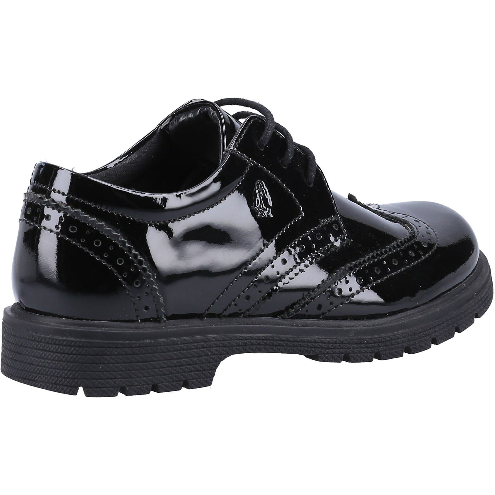 Hush Puppies SALLY PATENT JUNIOR Chaussures Noires Pour Filles En Cuir