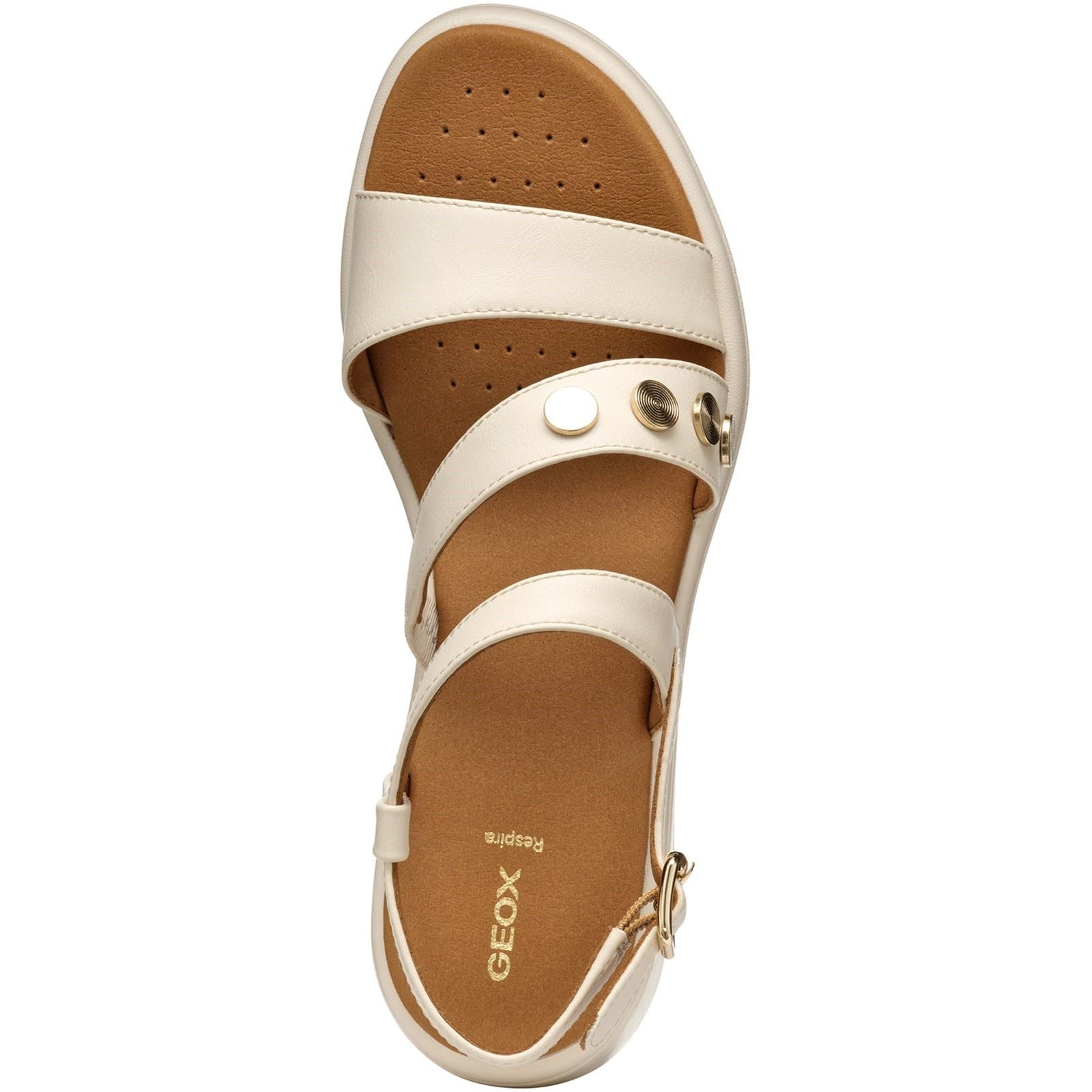 Geox D MELICONIA Synthétique Polyuréthane Compensées Papyrus Pour Femmes