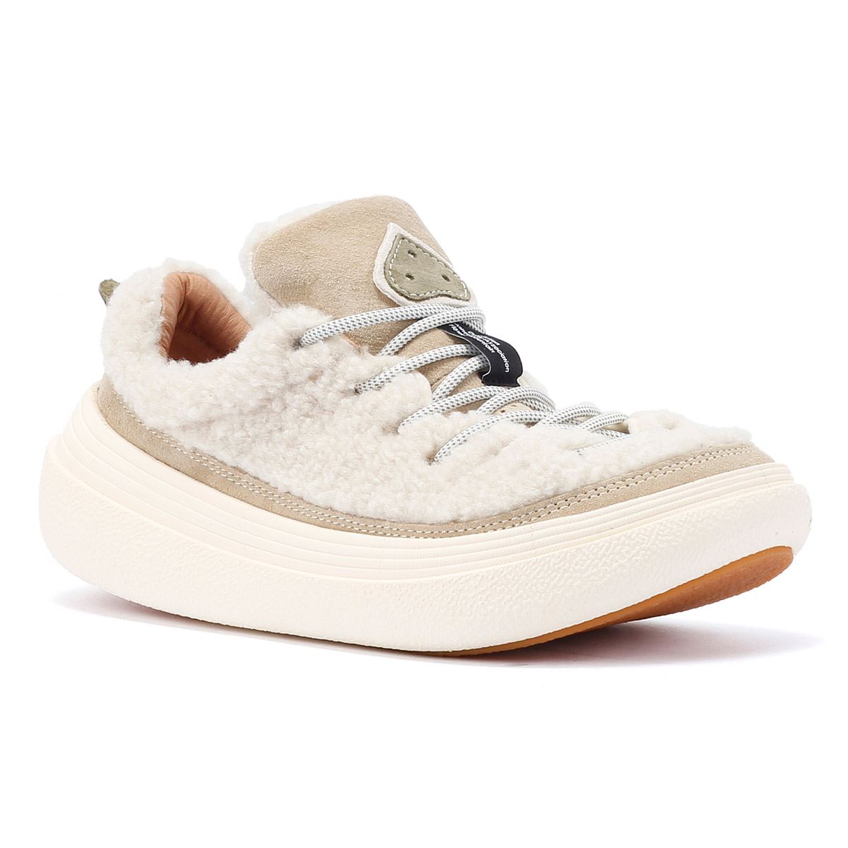 Flower Mountain Fami Teddy Baskets Blanches En Mélange De Laine