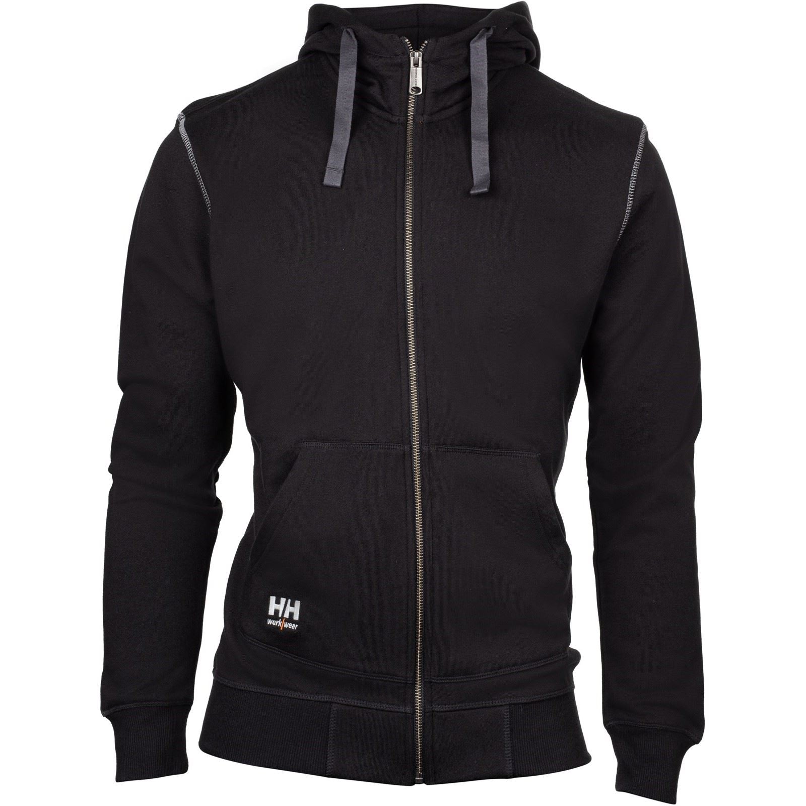Helly Hansen Workwear Oxford Zip Sweatshirt À Capuche Noir En Coton Pour Homme