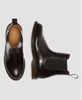 Dr. Martens Flora Chelsea Bottes Rouges En Cuir Pour Femmes