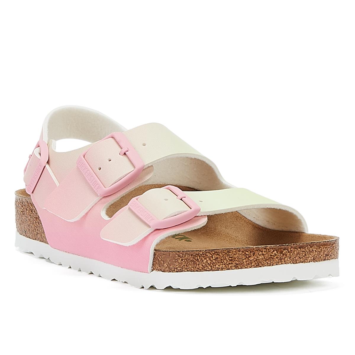 Birkenstock Milano Birko Flor Sport Ombre Sandale rose pour femme