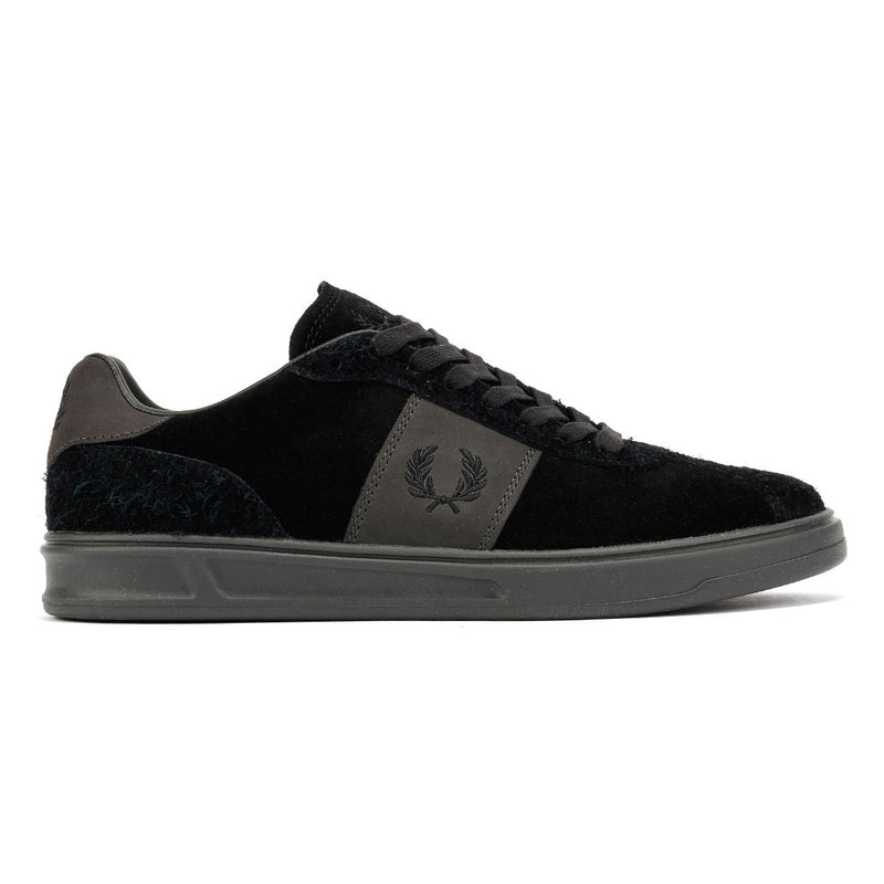 Fred Perry Suede Baskets Pour Hommes En Daim Noir