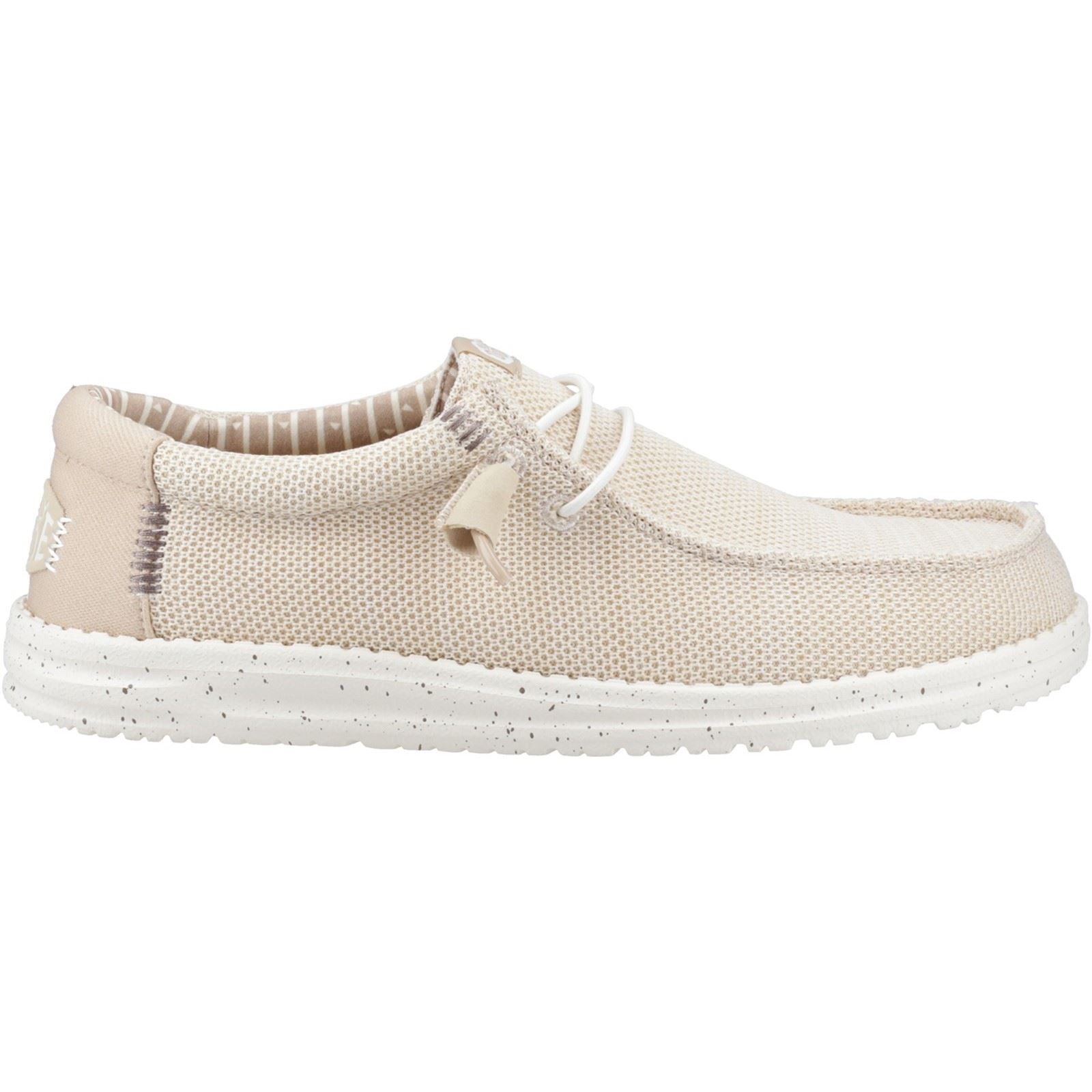 HEYDUDE Wally Stretch Sox Chaussures Mocassins Pour Homme En Polyester Couleur Crème Irlandaise/Égret