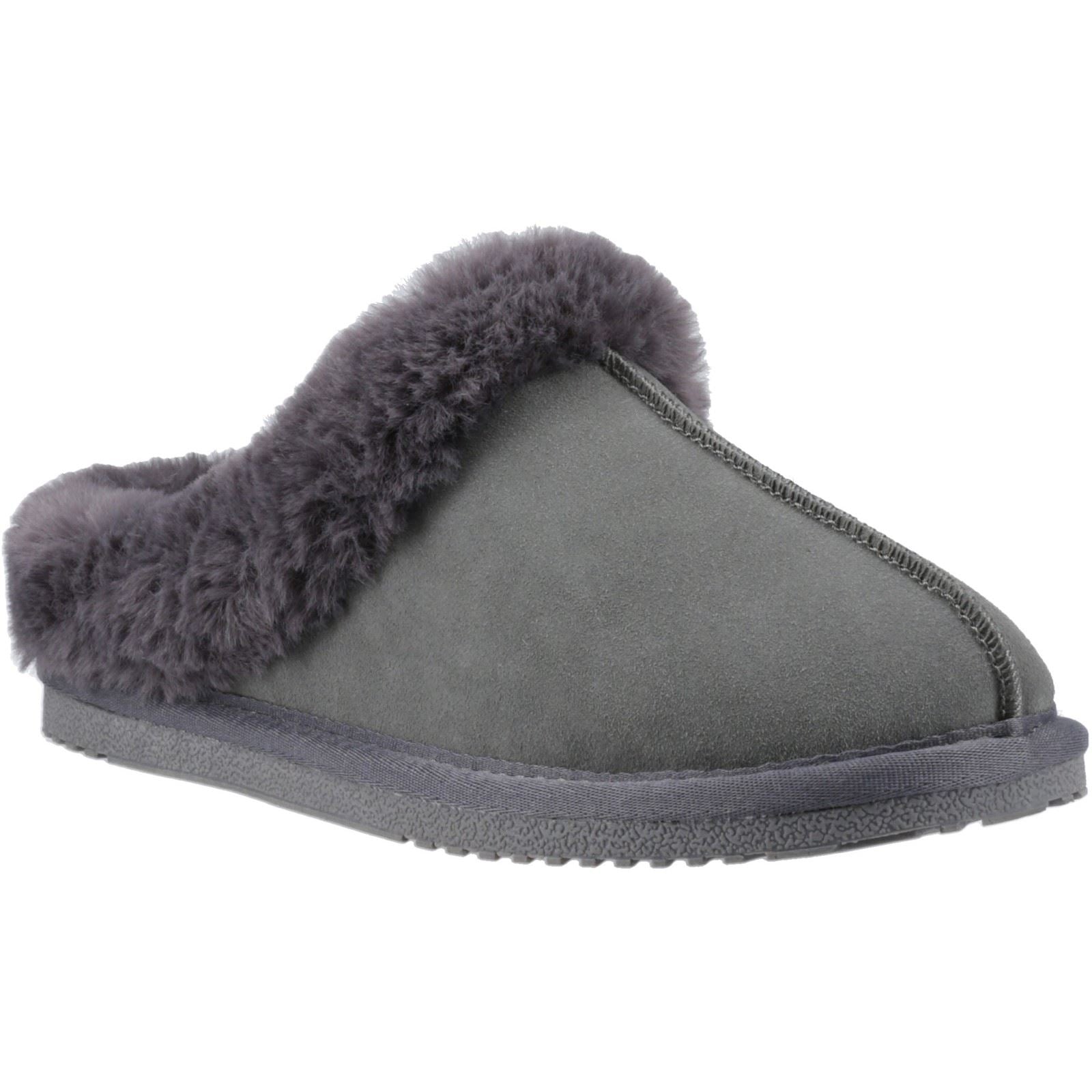 Hush Puppies Amara Chaussons Gris Pour Femmes En Suède
