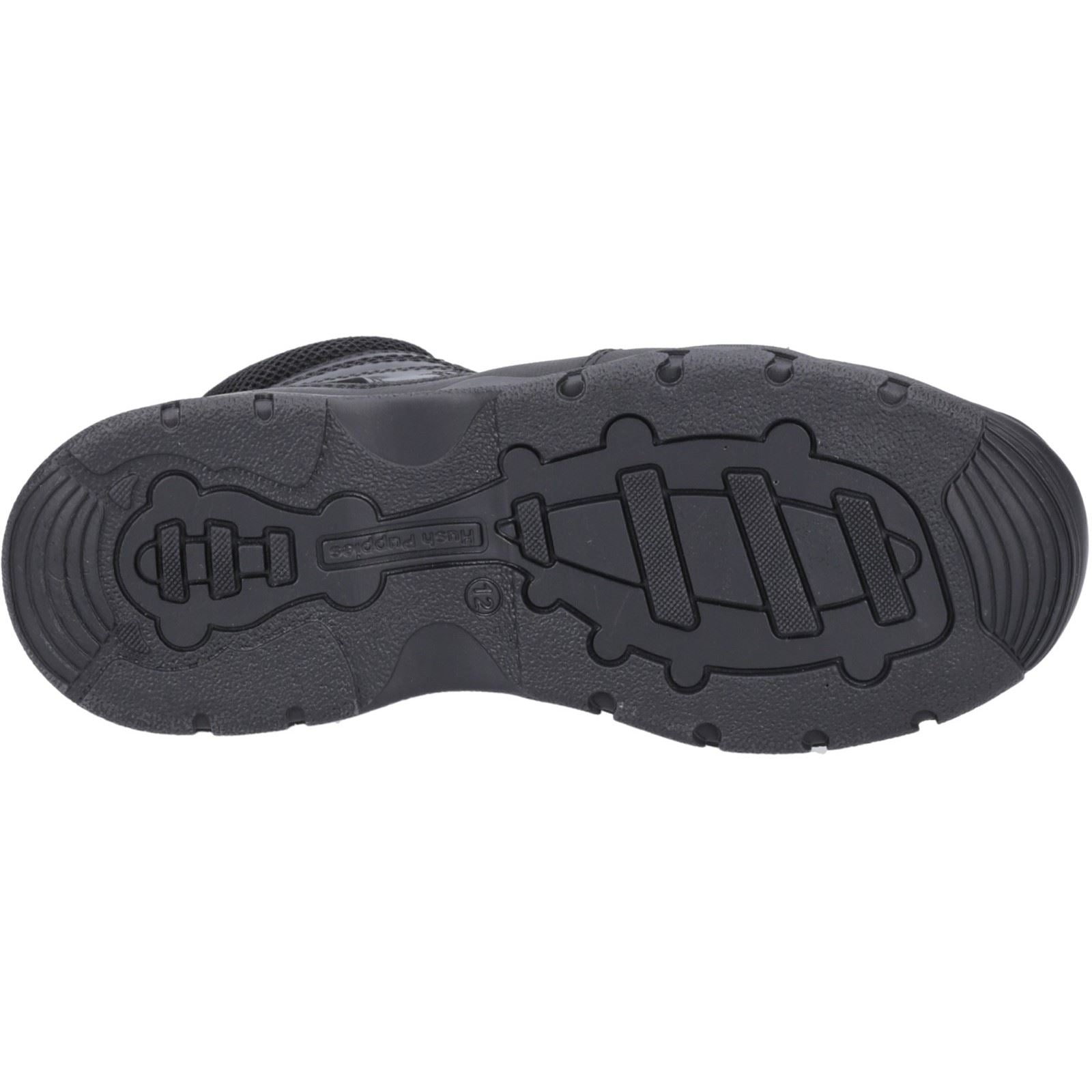 Hush Puppies Titus SNR Bottes Noires En Cuir Pour Garçons