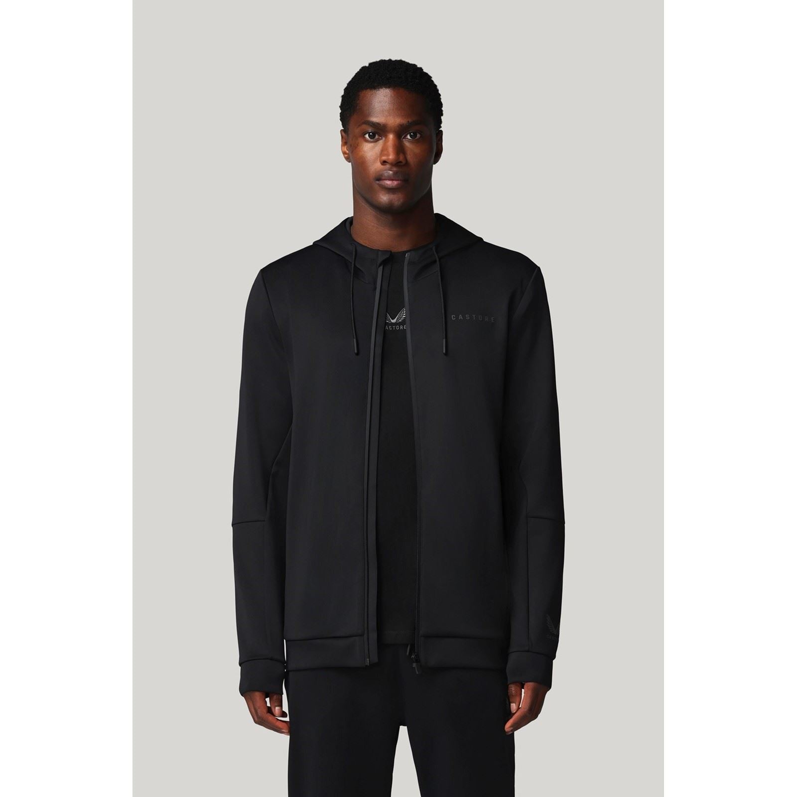 Castore Flex Full Zip Sweat À Capuche Noir Pour Homme