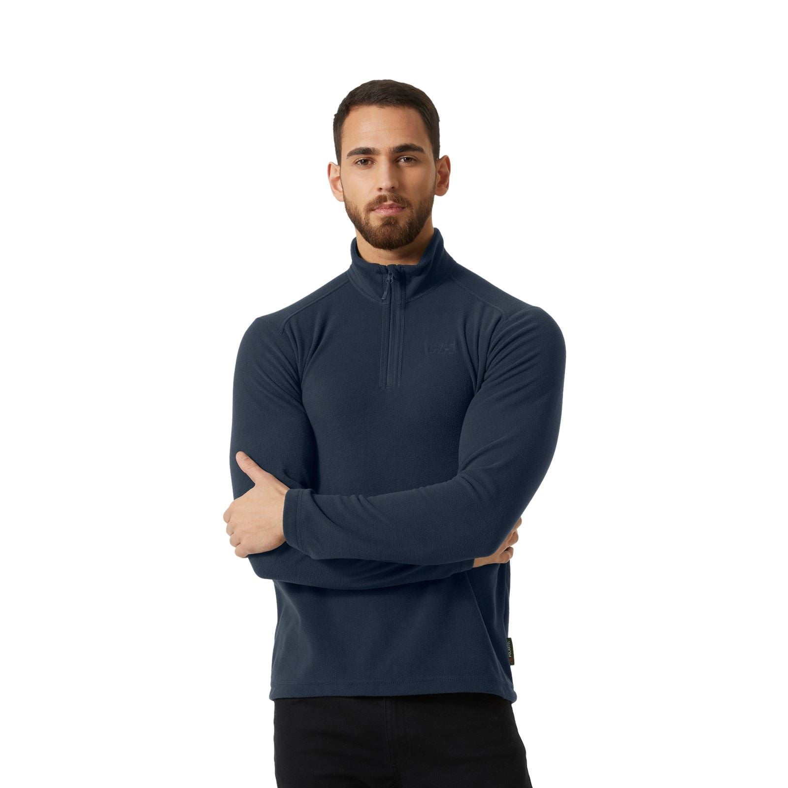 Helly Hansen Sport Daybreaker 1/2 Zip Pull En Polaire Bleu Pour Hommes En Polyester