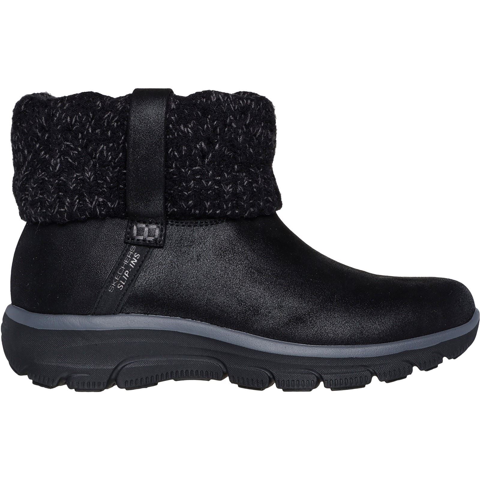 Skechers Easy Going Cozy Weather 2 Bottes D'Hiver Noires Pour Femmes En Textile