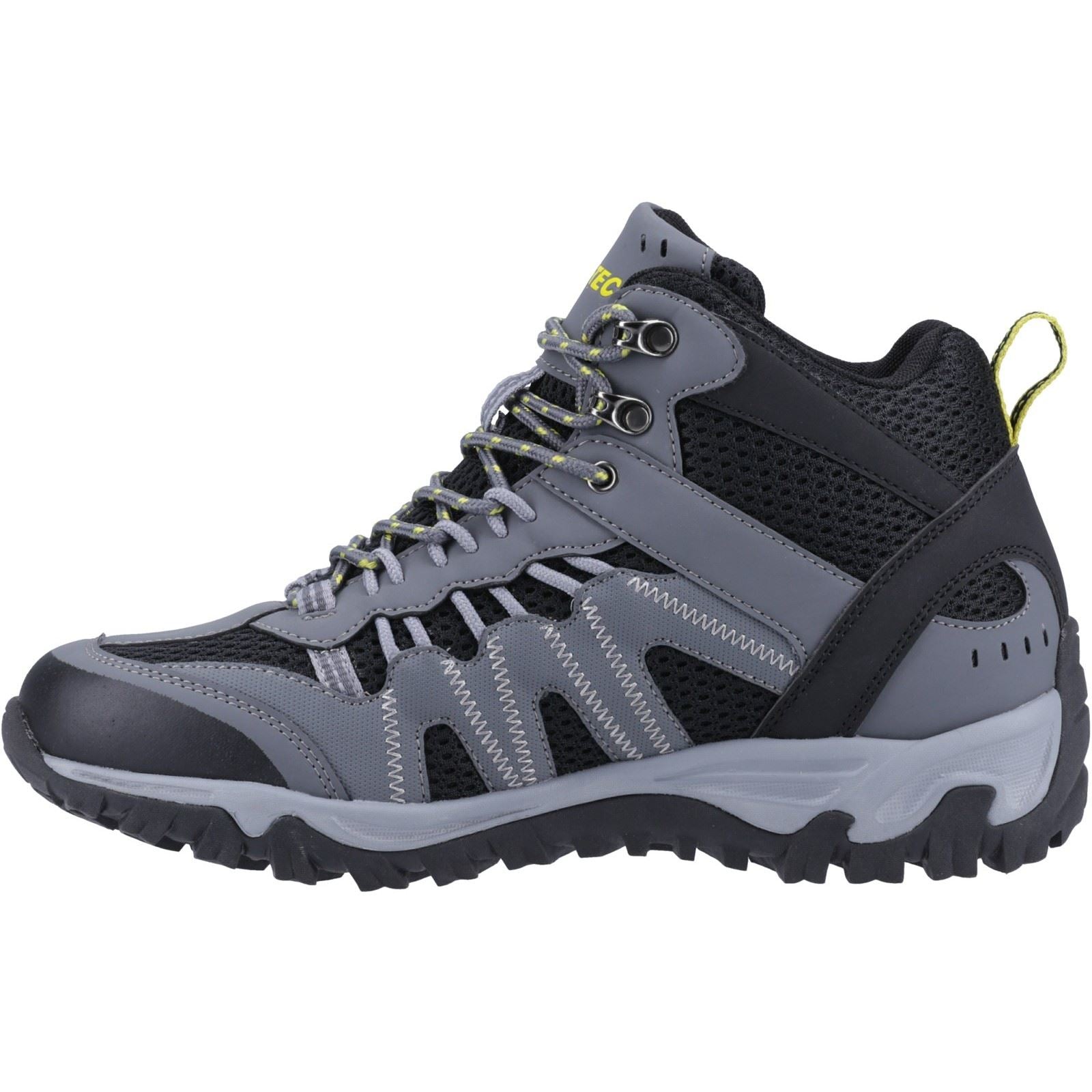 Hi-Tec Jaguar Mid Chaussures De Randonnée Pour Homme En Polyester Gris/noir/citron