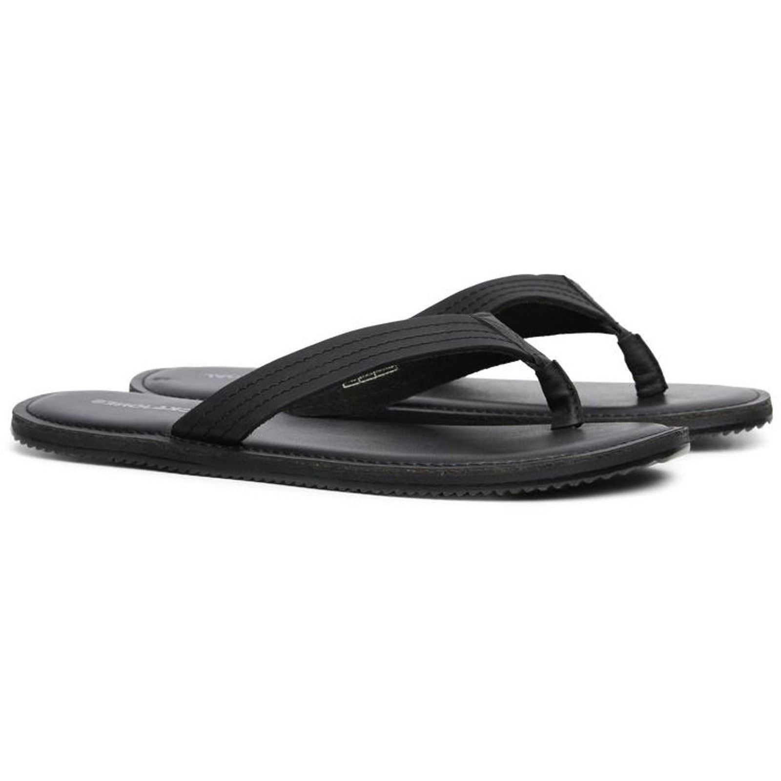 Jack & Jones Washton Tongs Pour Hommes En Cuir Anthracite