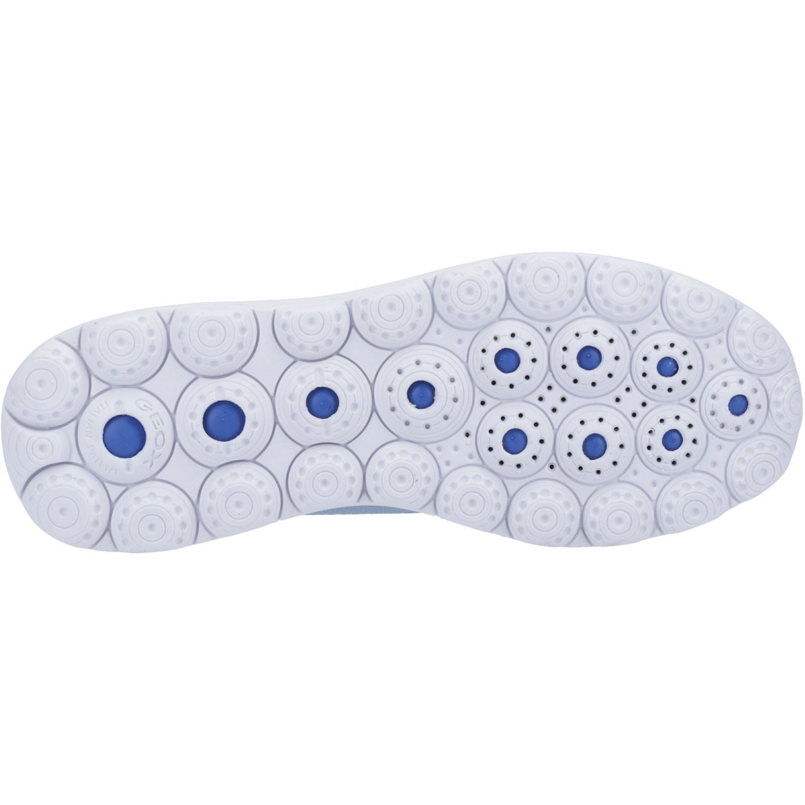 Geox D Spherica A Baskets En Cuir Pour Femmes De Couleur Ciel Clair