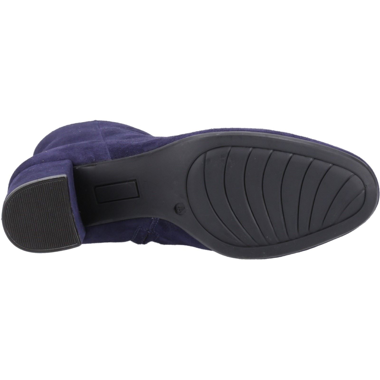 Hush Puppies Octavia Femmes Bottines À Talons En Daim Bleu Marine