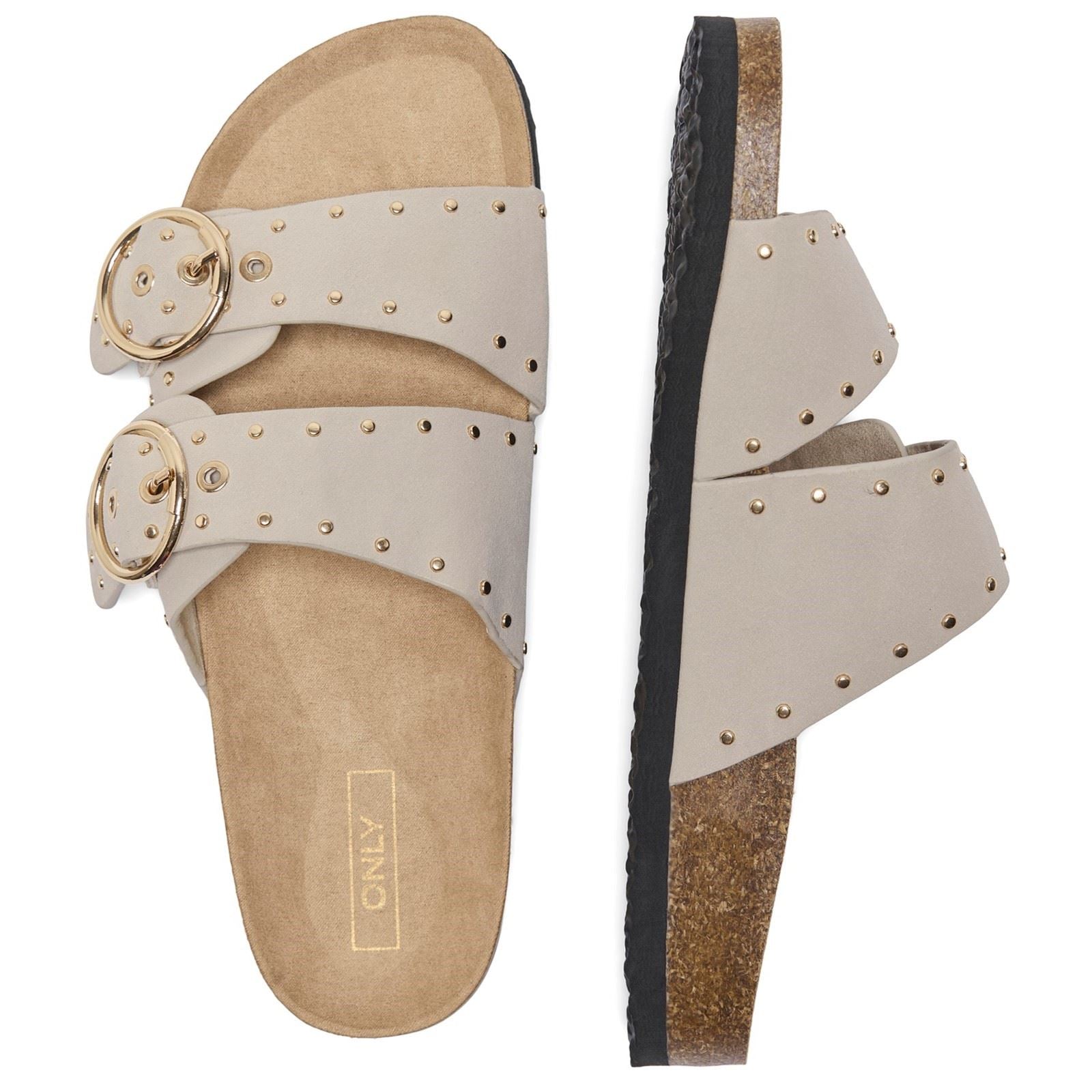 ONLY MAXI 15 Sandales Pour Femme En Synthétique De Couleur Crème