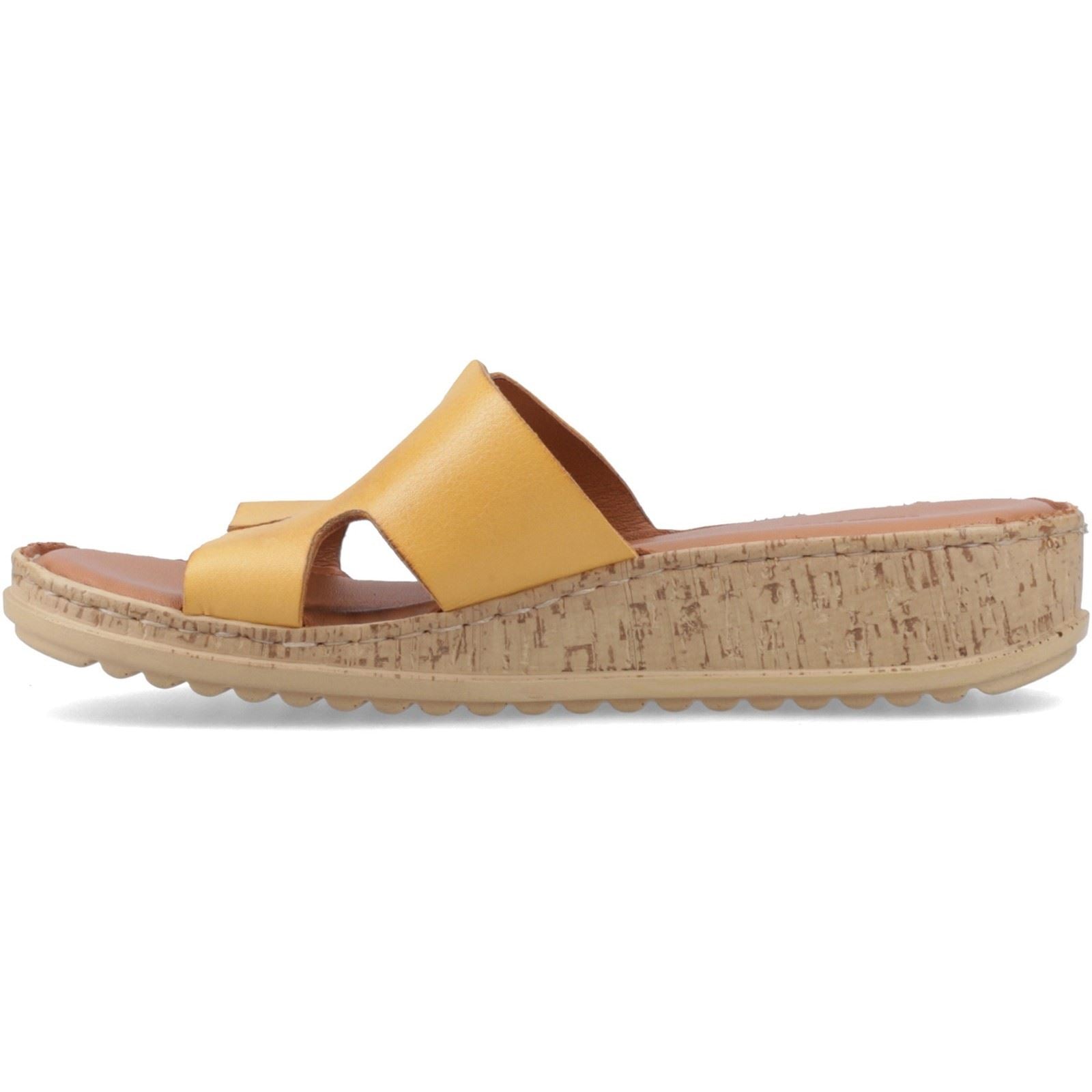 Hush Puppies Eloise Sandales En Cuir Pour Femmes Moutarde