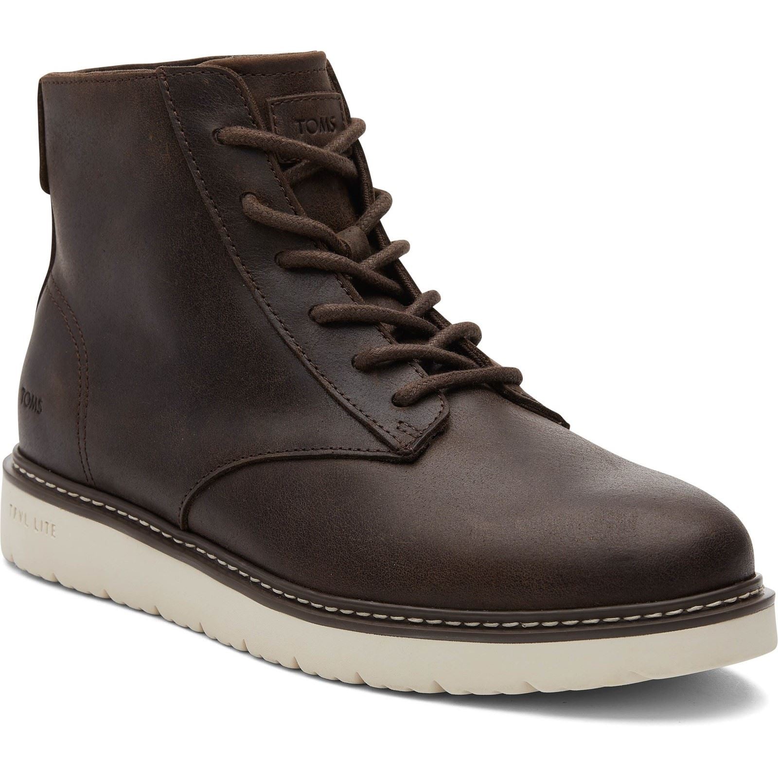 TOMS Navi TRVL Lite Ranger Bottes En Cuir Pour Hommes De Couleur Marron Foncé