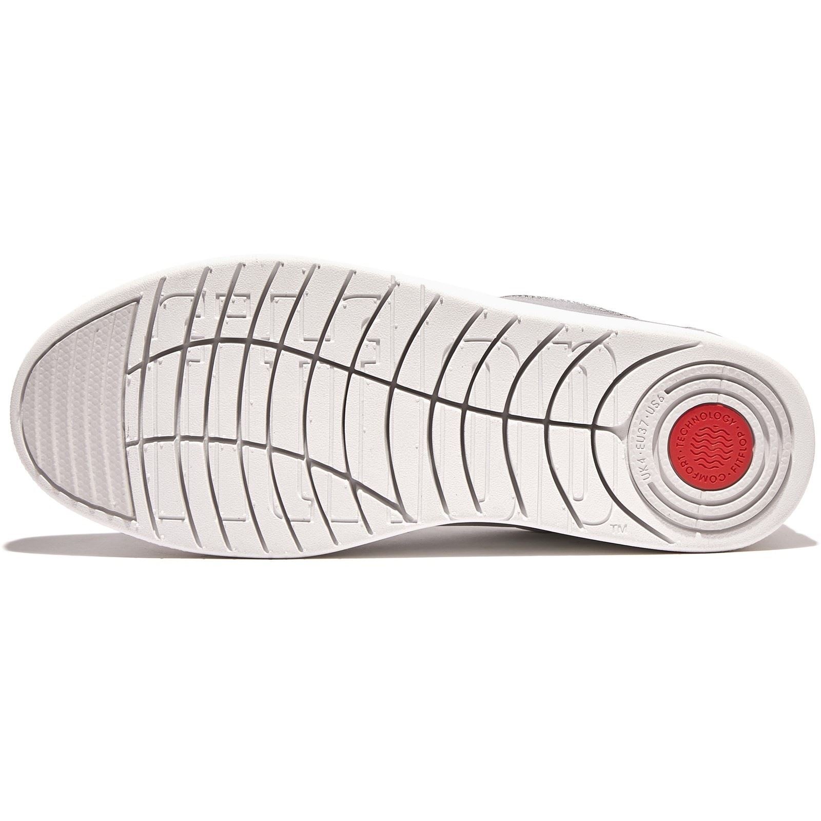 Fitflop Rally Baskets En Cuir Argentées Pour Femmes