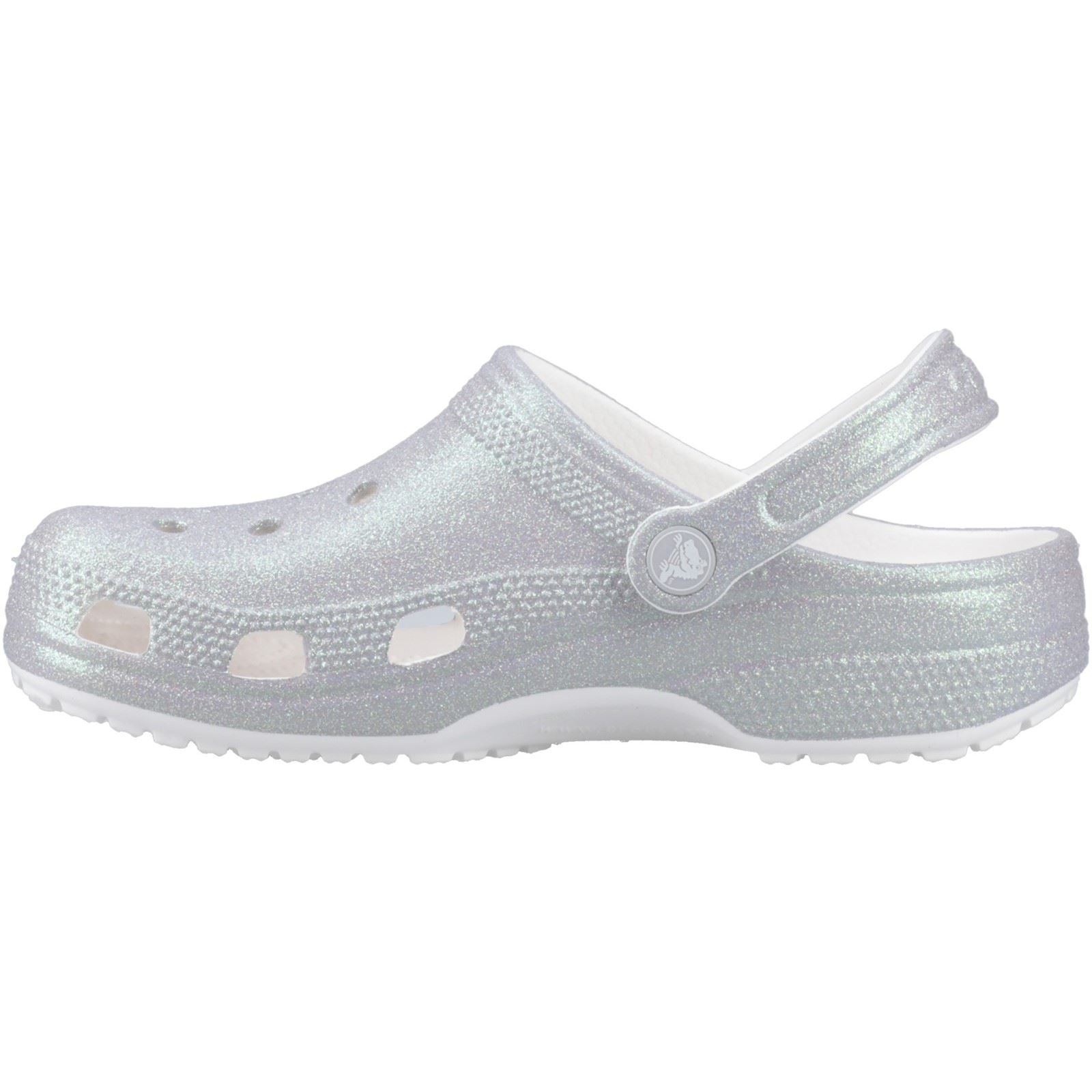 Crocs Classic Glitter Sabots Blancs En Eva Pour Femmes