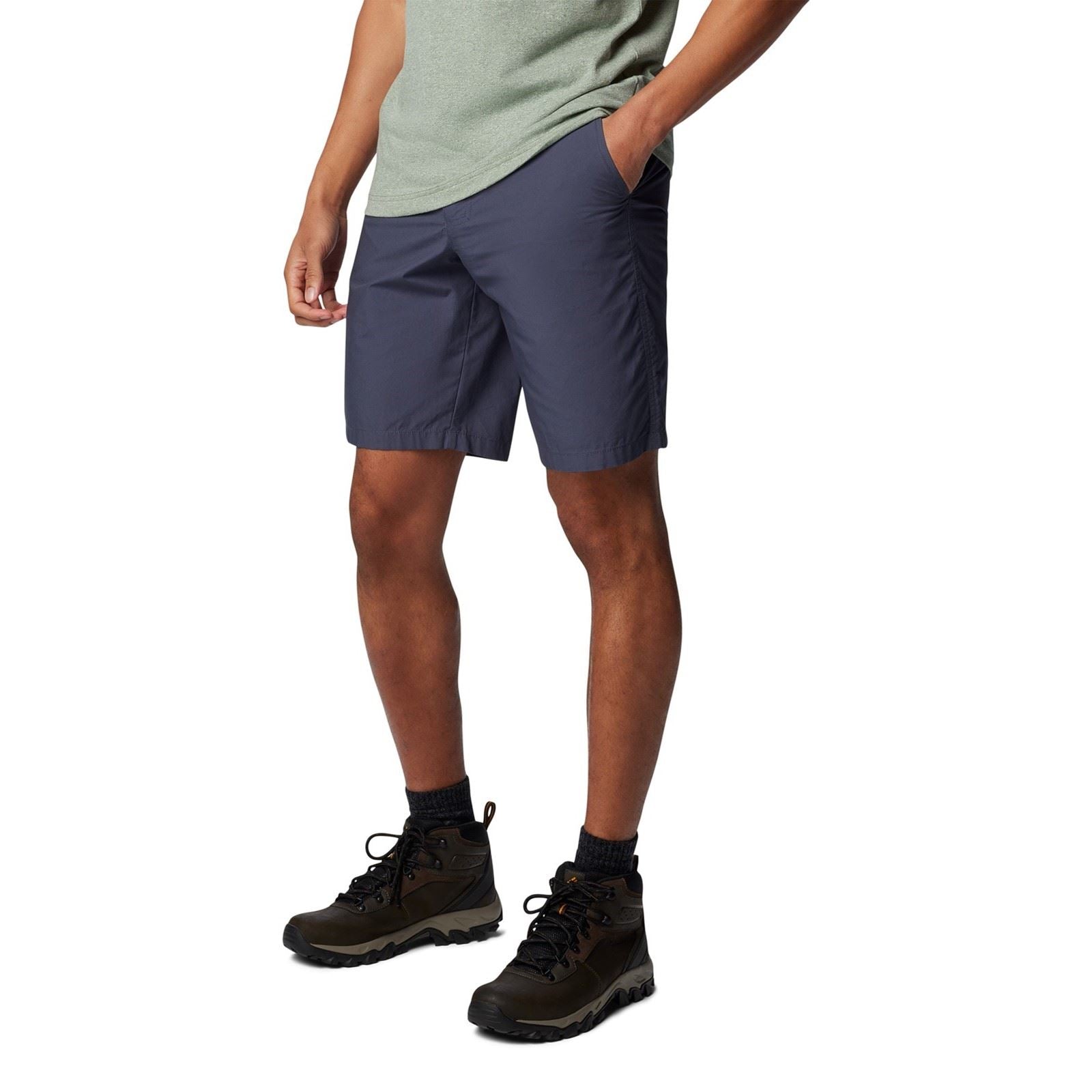 Columbia Washed Out Shorts En Coton Pour Hommes, Bleu, Longueur Genoux