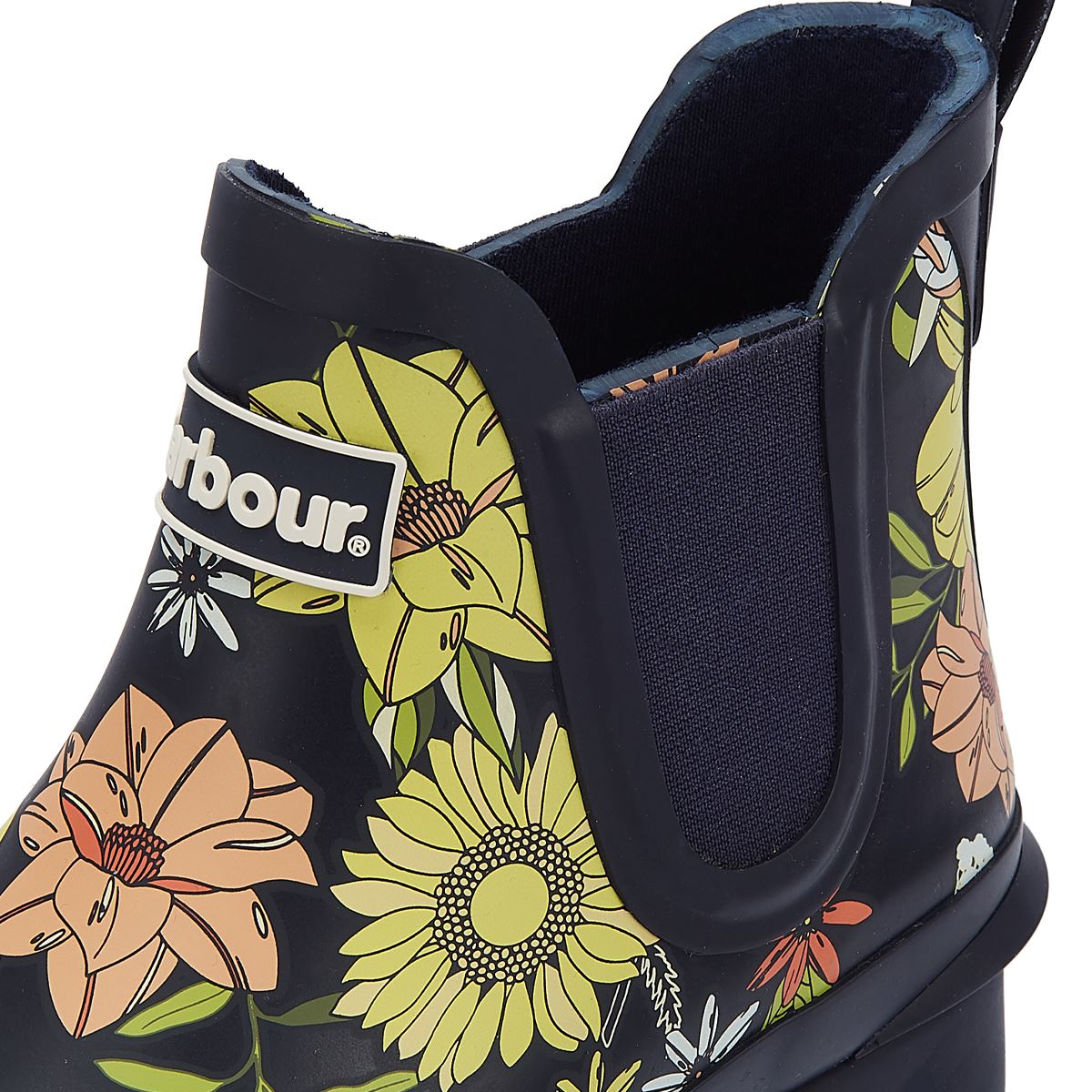 Barbour Wilton Bottes En Caoutchouc Marine Pour Femmes