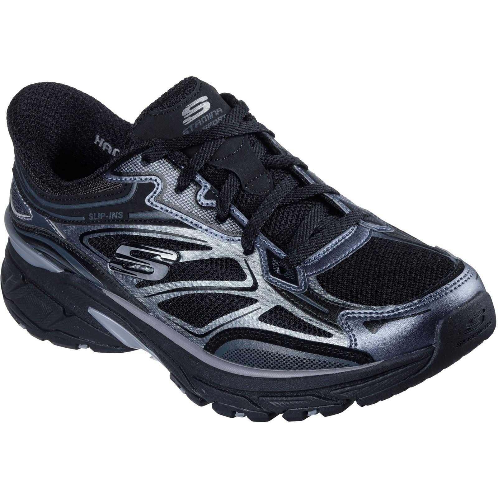 Skechers Stamina Sport Baskets Noires Pour Femmes