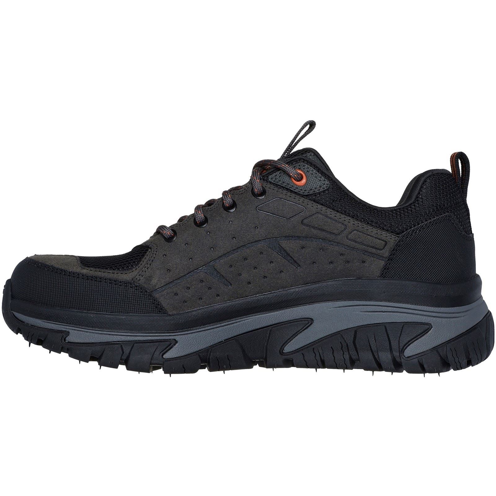 Skechers Arch Fit Road Walker Vernal Chaussures De Randonnée Pour Homme En Daim Noir/Charbon
