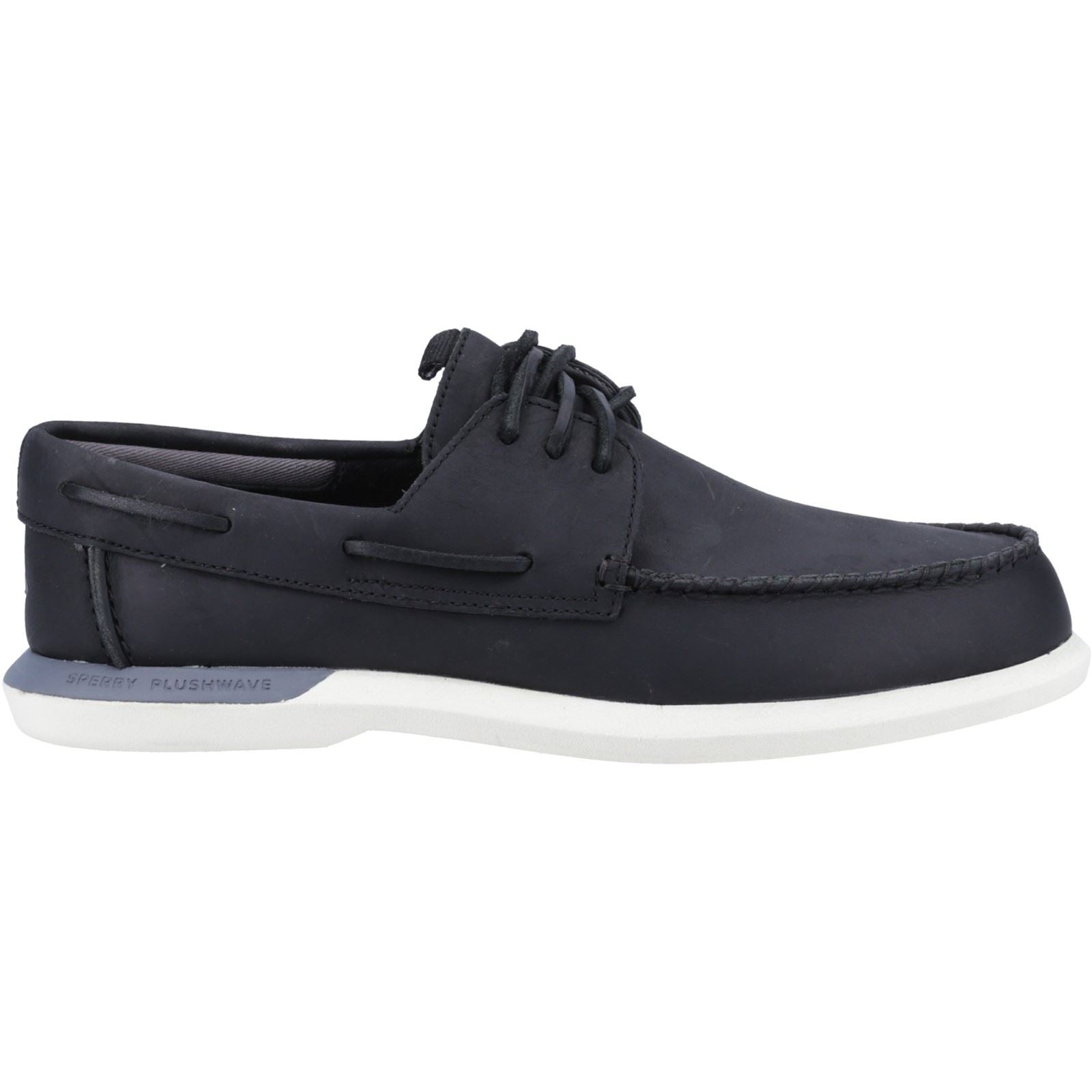 Sperry Plushwave 2.0 Chaussures Bateau Noires Pour Homme En Cuir
