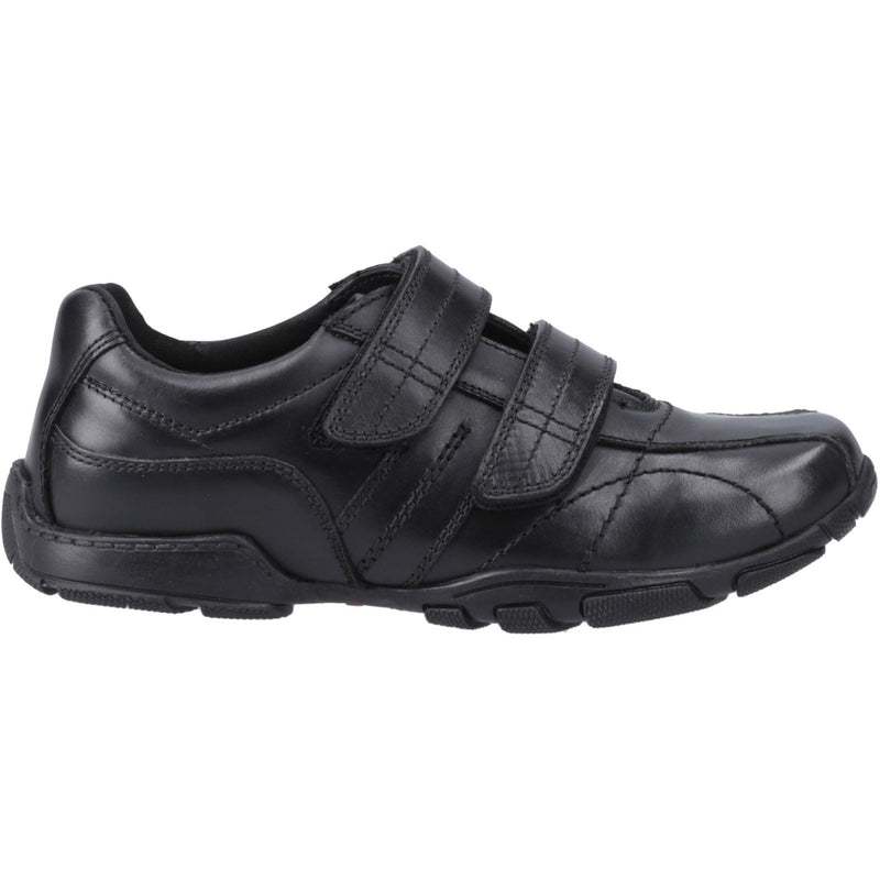 Hush Puppies Vance Chaussures Noires Pour Garçons En Cuir