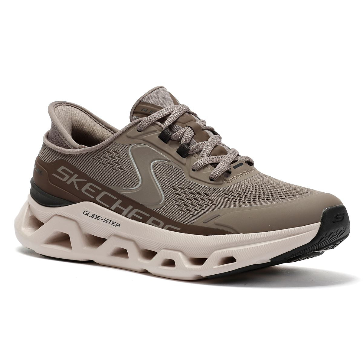 Skechers Slip-Ins Glide Step Altus Baskets Grises En Maille Pour Femmes