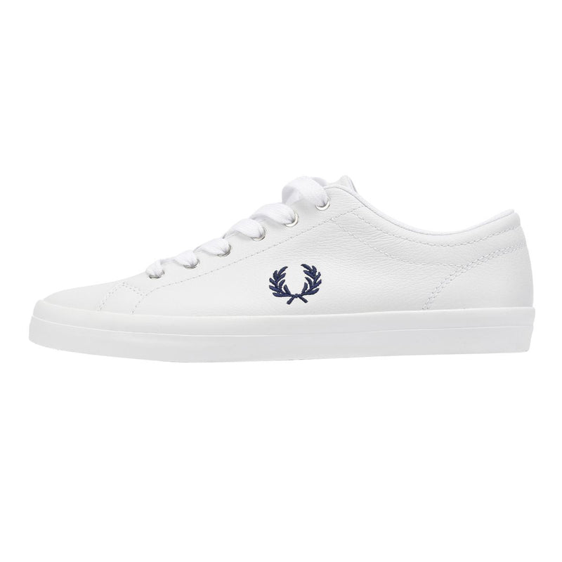 Fred Perry Baseline Baskets Blanches En Cuir Pour Hommes