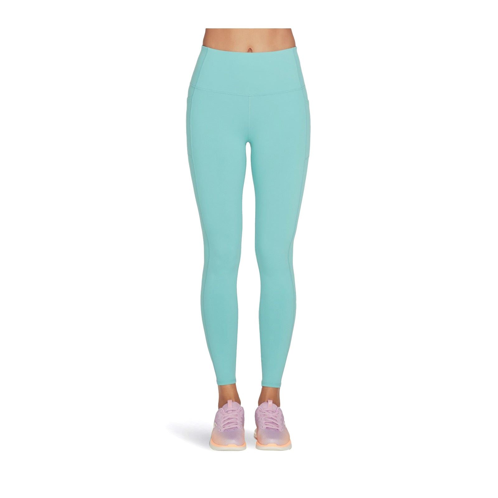 Skechers Performance GOWALK Wear High Waisted Leggings De Sport En Nylon Pour Femmes Turquoise Clair