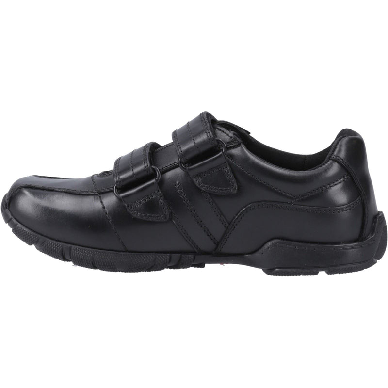 Hush Puppies Vance Chaussures Noires Pour Garçons En Cuir