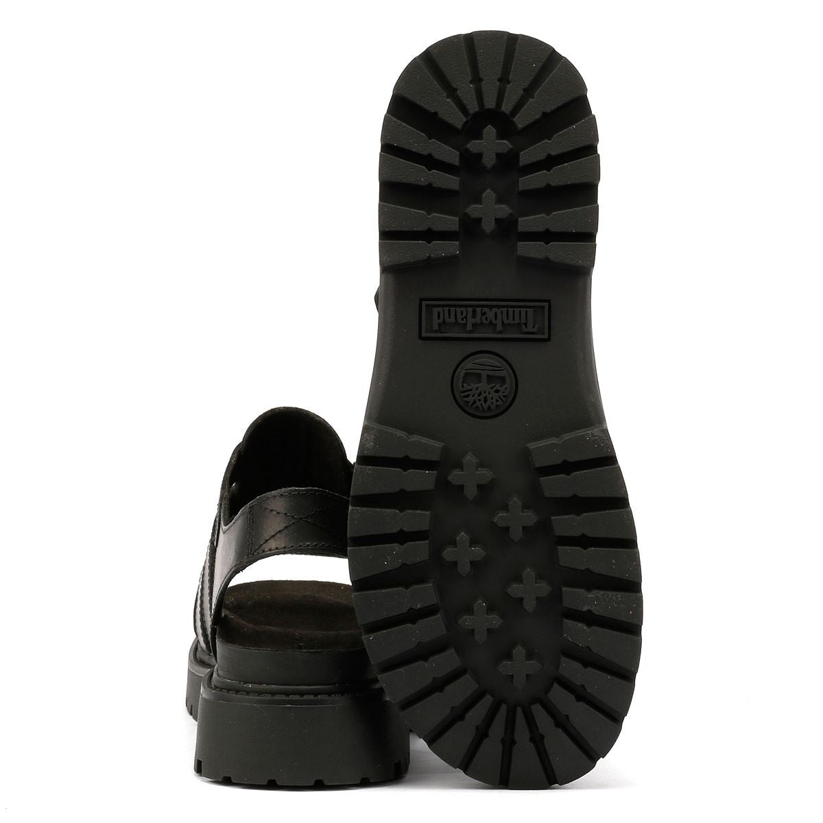 Timberland Clairemont Way Fisherman Sandales Noires Pour Femmes En Cuir