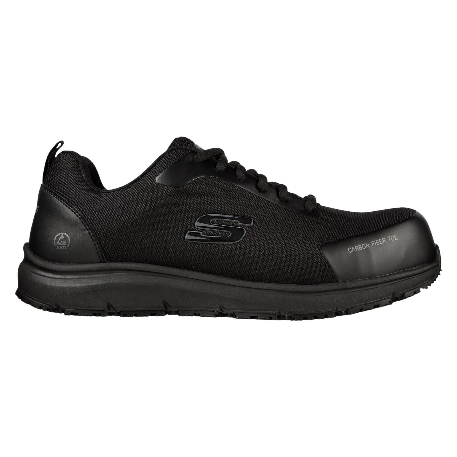 Skechers Workwear Ulmus SR Safety Toe Baskets De Sécurité Noires En Maille Pour Hommes
