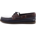 Sperry Authentic Original 2 Eye Chaussures Bateau En Cuir Pour Hommes, Bleu Marine/Blanc/Marron