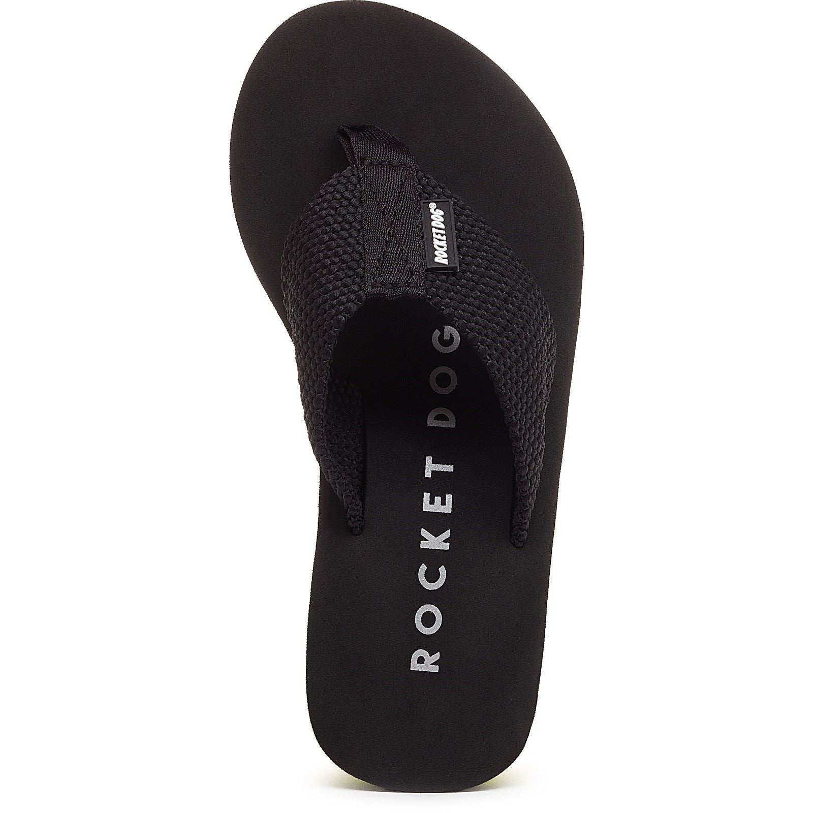 Rocket Dog Crush Sandales Compensées Noires En Coton Pour Femmes