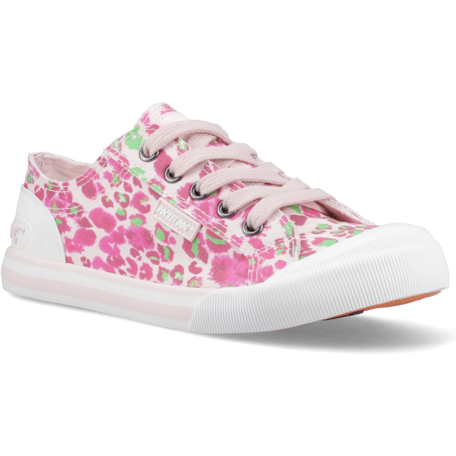 Rocket Dog Jazzin Snap Baskets En Coton Pour Femmes Rose/Multi