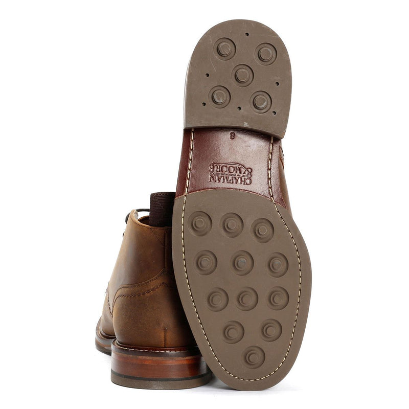 Chapman & Moore Country Chukka Bottes En Cuir Pour Hommes Marron