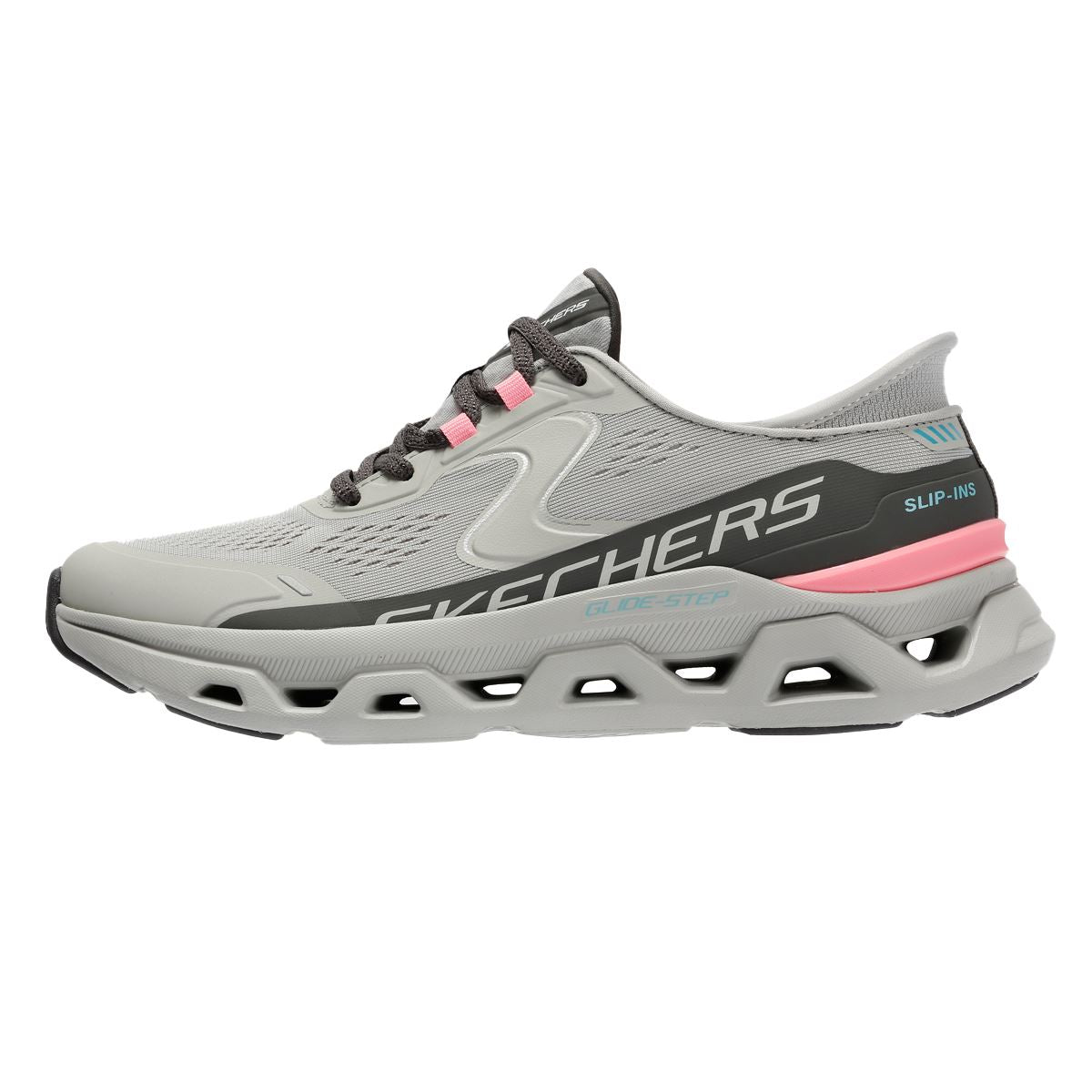 Skechers Slip-Ins Glide Step Altus Baskets Grises En Maille Pour Femmes