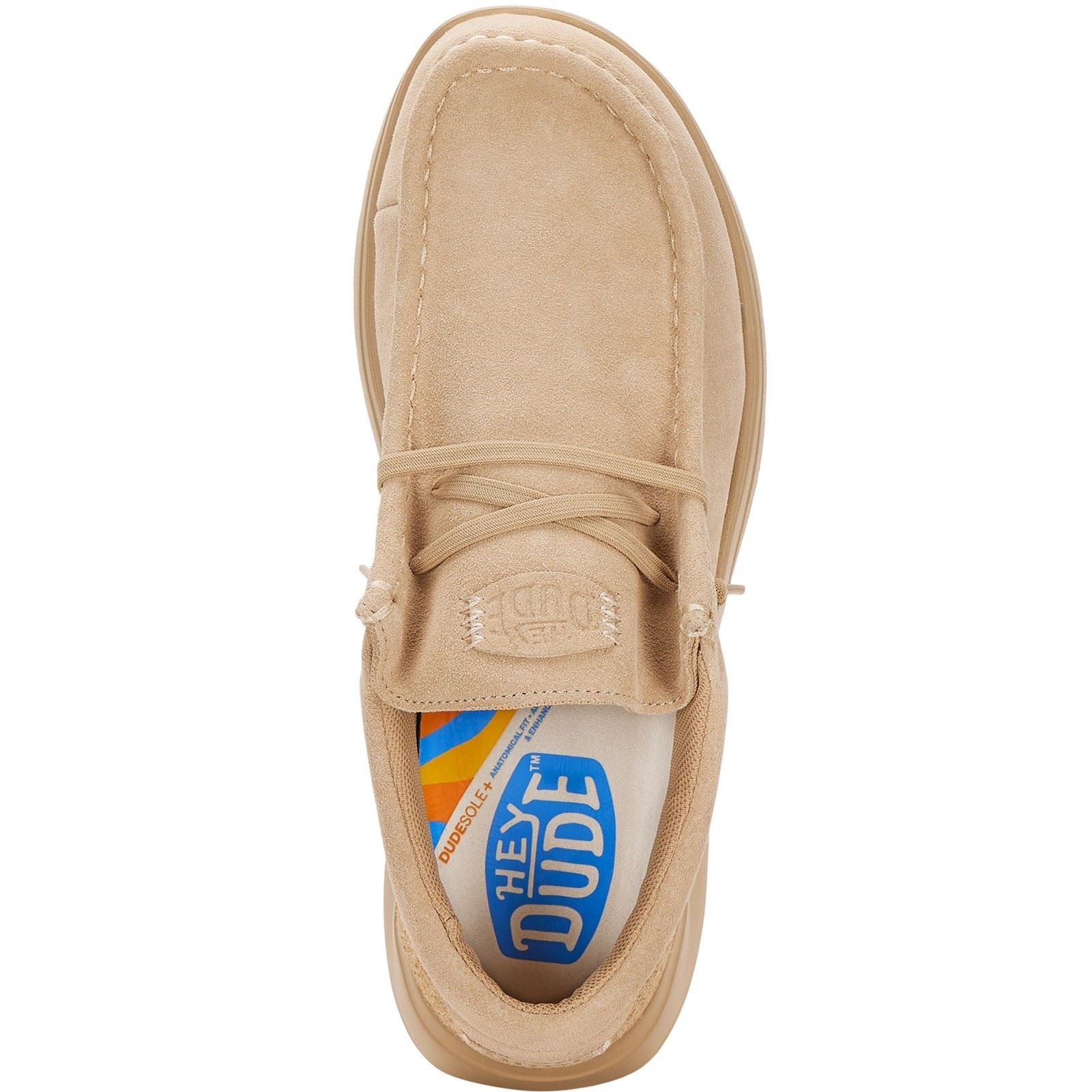 HEYDUDE Wally X Chaussures De Bateau En Cuir Suédé Pour Hommes Tan