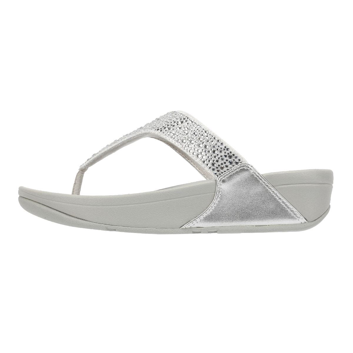 FitFlop Lulu Crystal Mix Sandales Argentées Pour Femmes