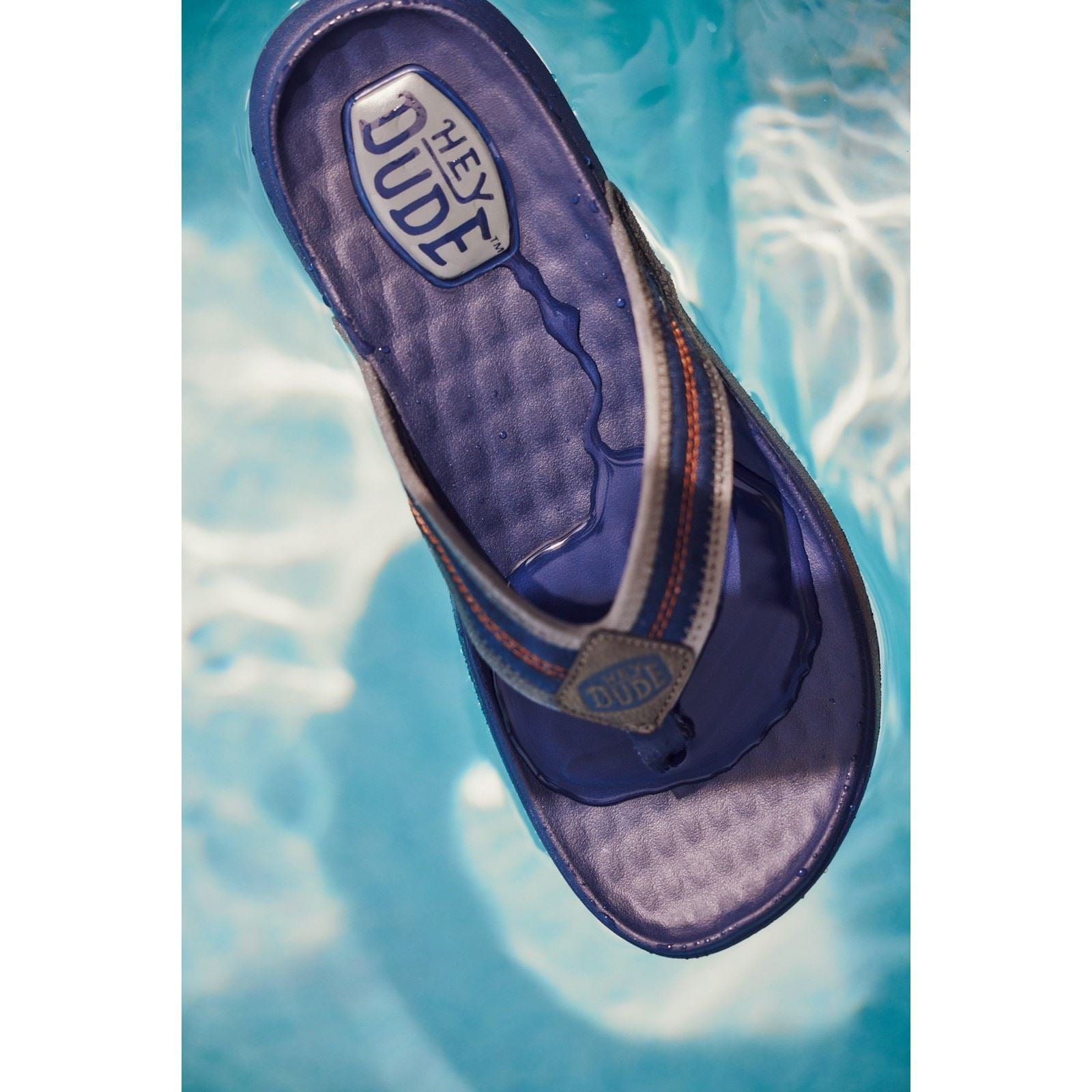 HEYDUDE Myers Flip Sport Mode Sandales Pour Hommes En Bleu Marine/Bleu Marine