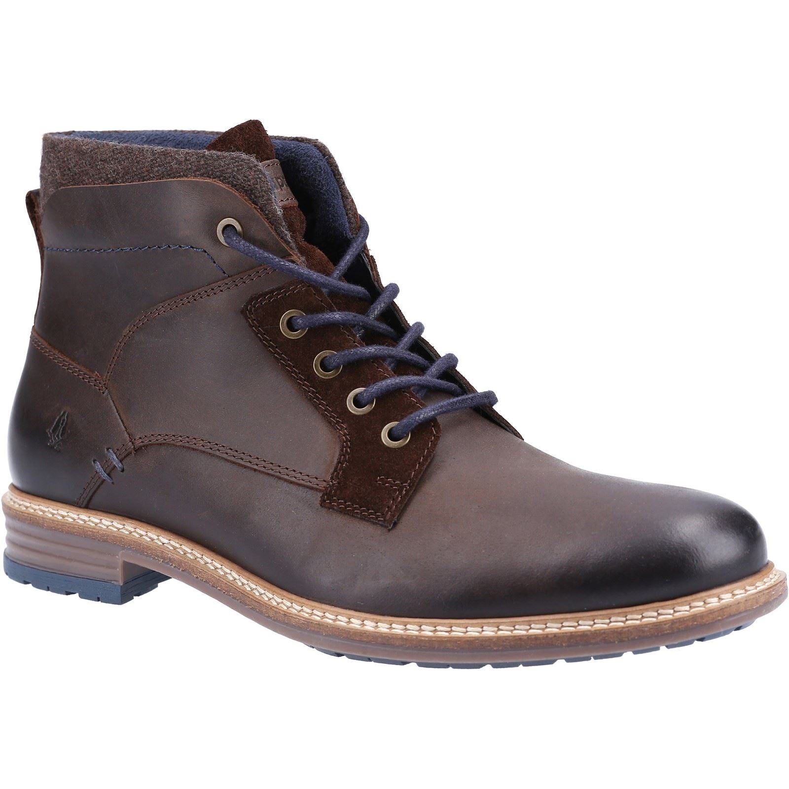Hush Puppies Joel Bottes En Cuir Marron Pour Hommes