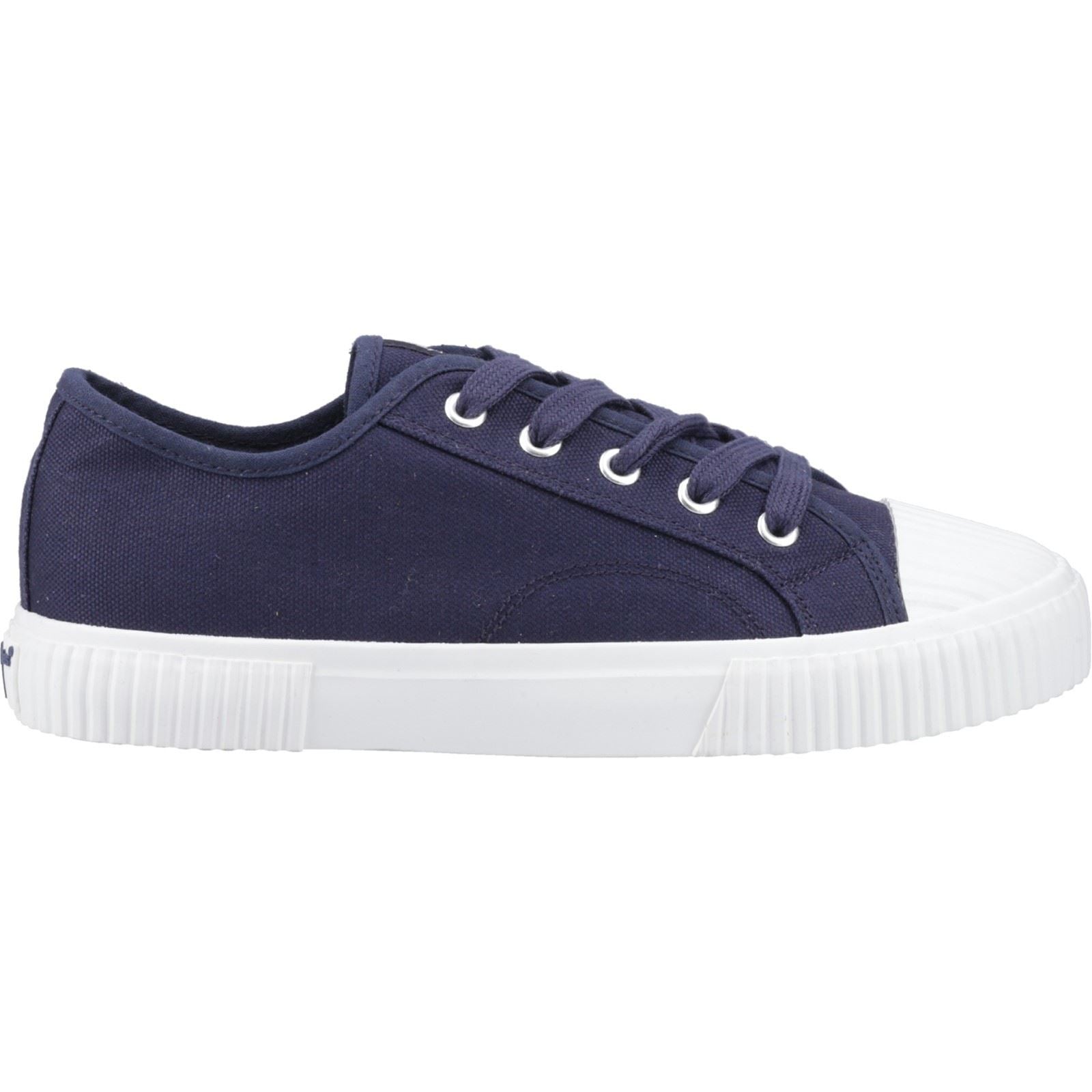 Hush Puppies Freya Canvas Sneakers Pour Femmes En Tissu Bleu Marine