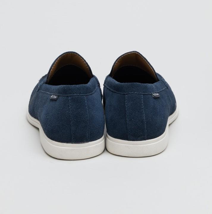 Ben Sherman Amarillo Chaussures Basses Bleues Pour Hommes En Suède